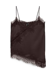 VERO MODA Brown Lace Trim Cami - Image 1 of 1
