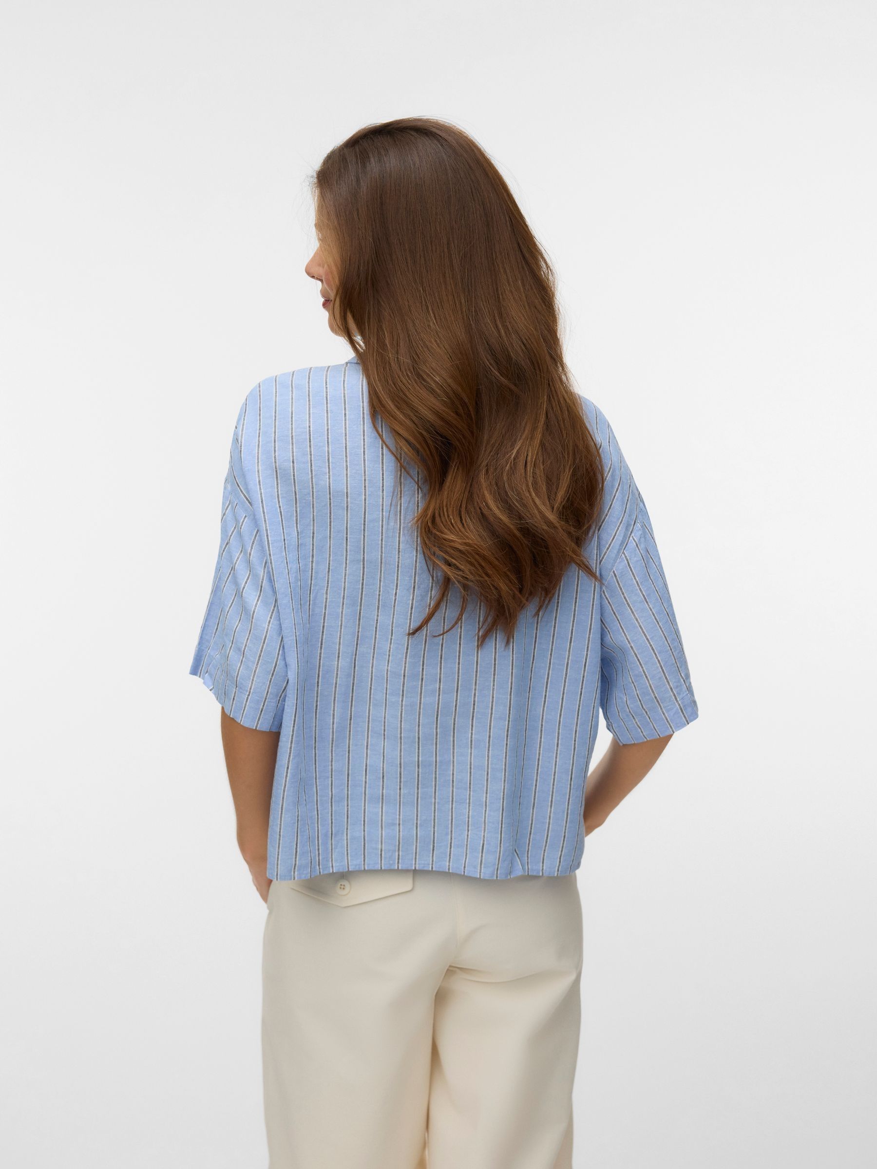 Buy VERO MODA Blue Short Sleeve Linen Mix Shirt from Next USA