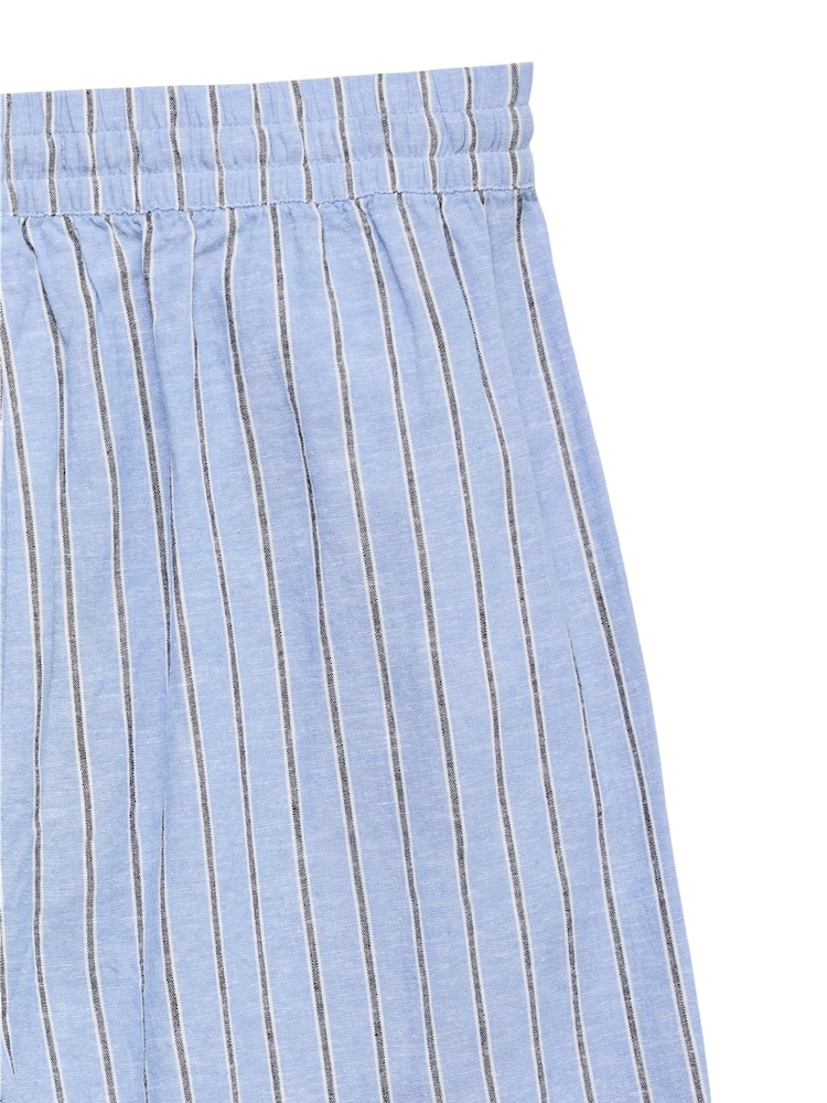 VERO MODA Blue Short Sleeve Linen Mix Shirt - Image 6 of 6