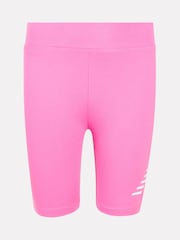New Balance Pink Stacked Logo Cycle Shorts - Image 7 of 9
