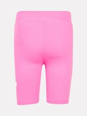 New Balance Pink Stacked Logo Cycle Shorts - Image 8 of 9