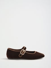 Love & Roses Velvet MaryJane Ballerinas - Պատկեր 3 6-ից