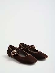 Love & Roses Velvet MaryJane Ballerinas - Պատկեր 4 6-ից