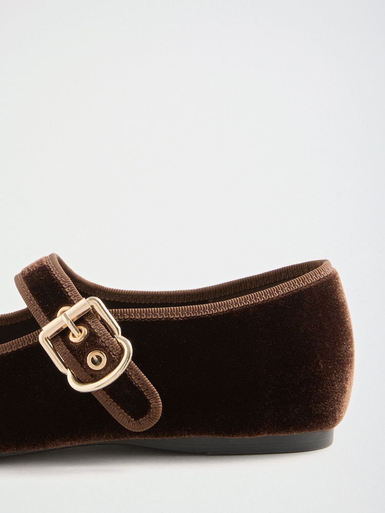 Love & Roses Velvet MaryJane Ballerinas - Պատկեր 6 6-ից
