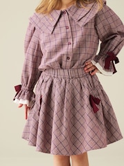 Angel & Rocket Purple Clara Check Skirt - Image 1 of 7