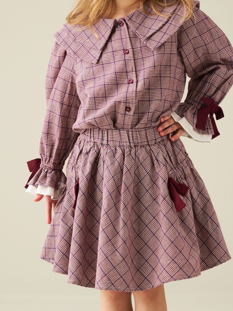 Angel & Rocket Purple Clara Check Skirt - Image 1 of 7