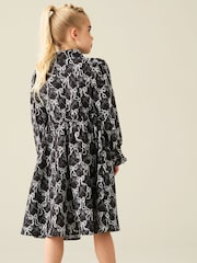 Angel & Rocket Black Blair Print Shirt Dress - Image 2 of 5