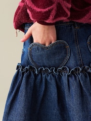 Angel & Rocket Blue Neomie Denim Scalloped Skirt - Image 2 of 5