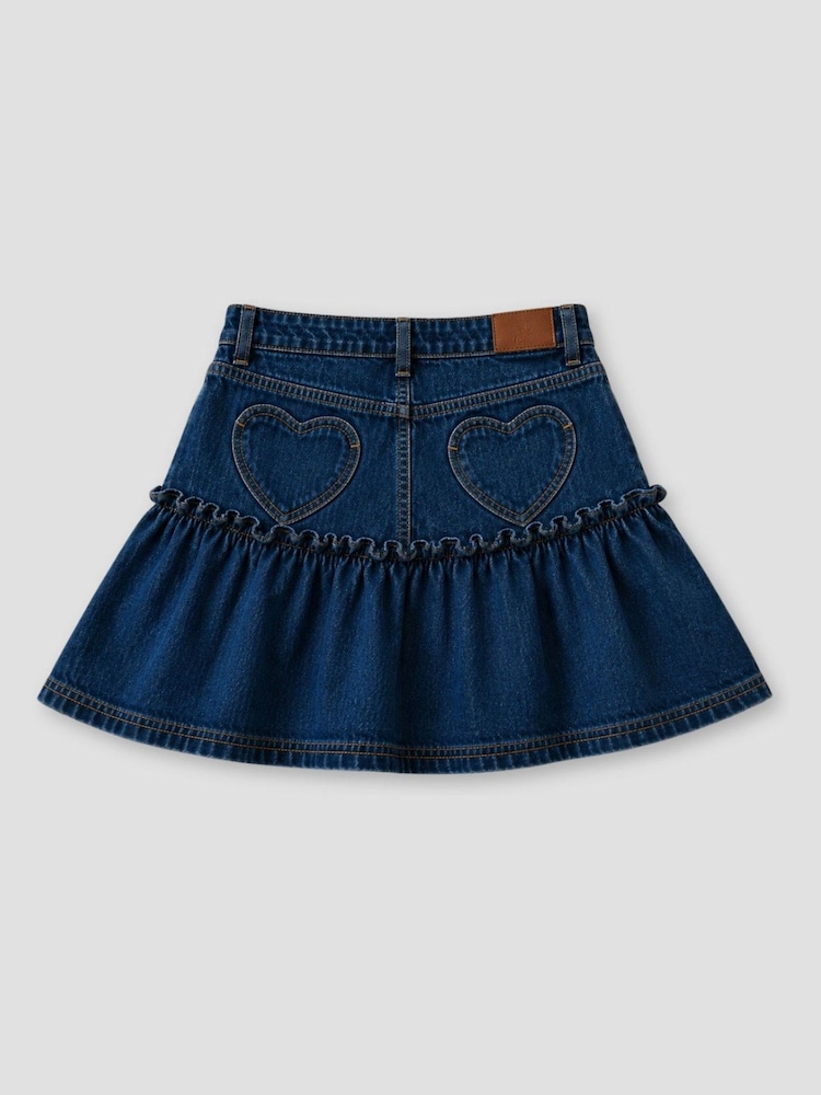 Angel & Rocket Neomie Denim Scalloped Skirt - Bild 7 von 7