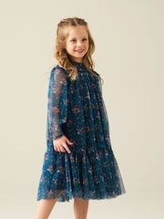 Azul - Angel & Rocket Isadora Mesh Dress - Imagem 1 de 5