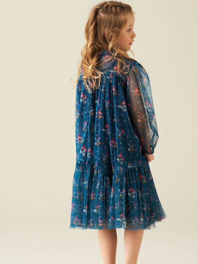Azul - Angel & Rocket Isadora Mesh Dress - Imagem 2 de 5
