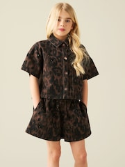 Angel & Rocket Brown Zeta Leopard Shirt - Image 2 of 6