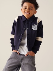Angel & Rocket Blue Ace Sweat Varsity Jacket - Image 8 of 10
