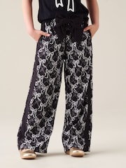 Angel & Rocket Black Blair Print Wide Leg Trousers - Image 1 of 5
