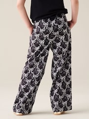 Angel & Rocket Black Blair Print Wide Leg Trousers - Image 2 of 5