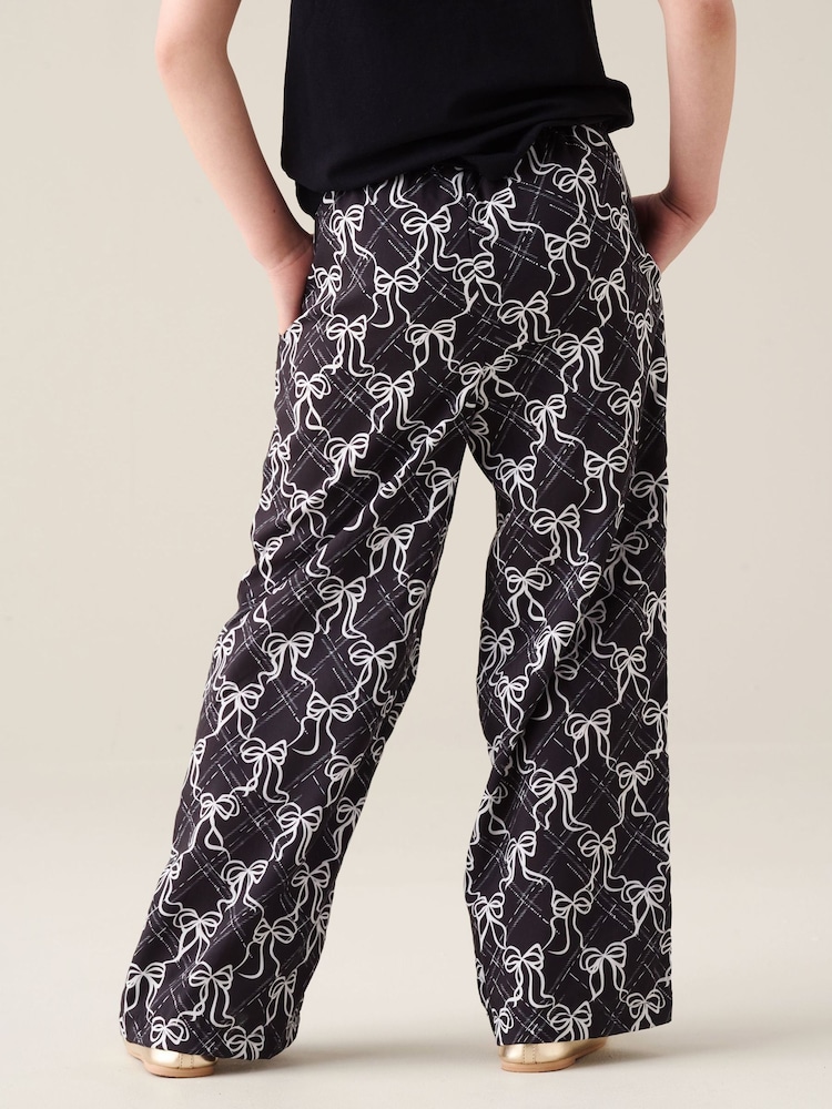 Angel & Rocket Black Blair Print Wide Leg Trousers - Image 2 of 5