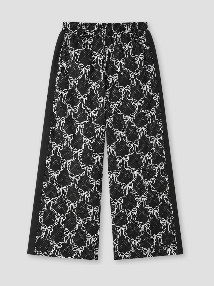 Angel & Rocket Black Blair Print Wide Leg Trousers - Image 5 of 5