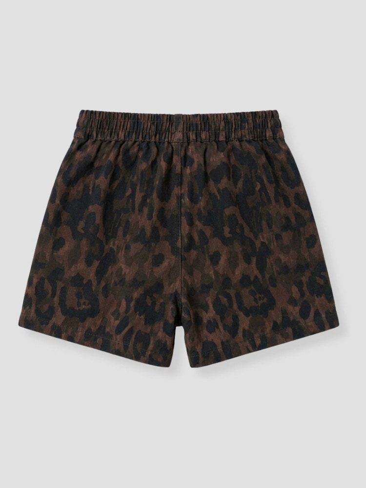 Angel & Rocket Brown Zeta Leopard Shorts - Image 4 of 4 Angel & Rocket Brown Zeta Leopard Shorts - Image 4 of 4