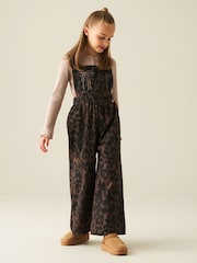 Angel & Rocket Brown Josie Leopard Dungarees - Image 7 of 9