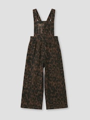 Angel & Rocket Brown Josie Leopard Dungarees - Image 8 of 9