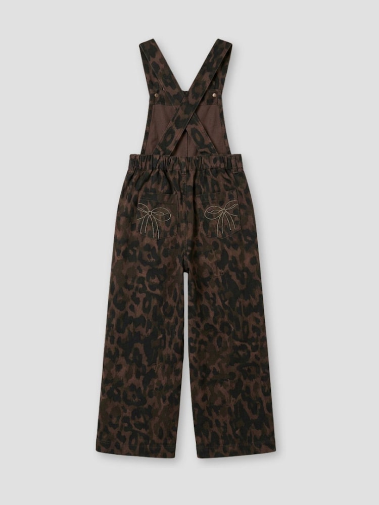 Angel & Rocket Brown Josie Leopard Dungarees - Image 9 of 9 Angel & Rocket Brown Josie Leopard Dungarees - Image 9 of 9