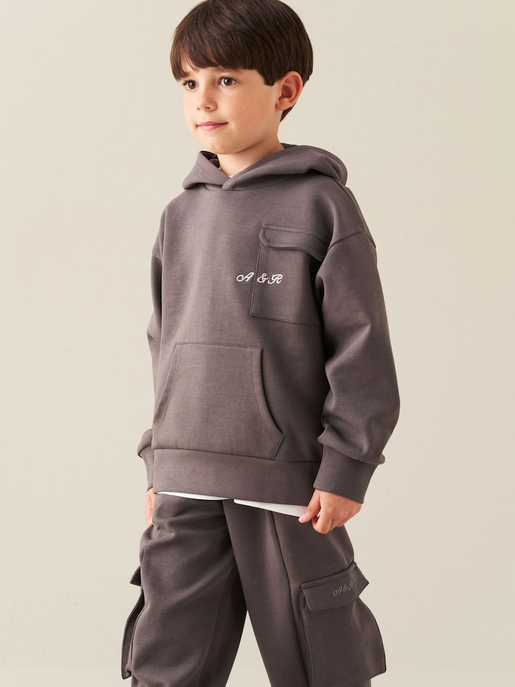 Angel & Rocket Grey Mason Cargo Pocket Hoodie - Image 1 of 6