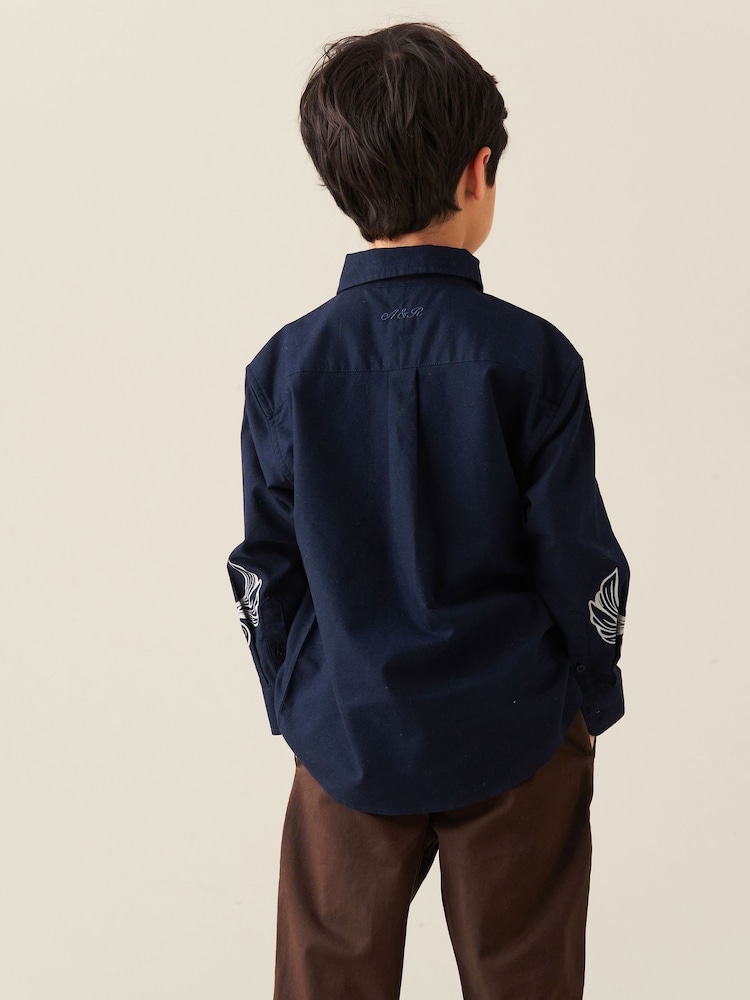 Angel & Rocket Blue Neo Oversized City Print Shirt - Image 2 of 6 Angel & Rocket Blue Neo Oversized City Print Shirt - Image 2 of 6