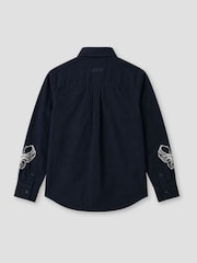 Angel & Rocket Blue Neo Oversized City Print Shirt - Image 6 of 6