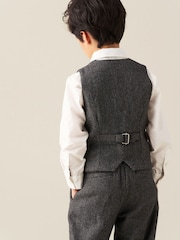Angel & Rocket Brown Benjamin Smart Check Waistcoat - Image 2 of 7