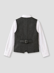 Angel & Rocket Brown Benjamin Smart Check Waistcoat - Image 7 of 7