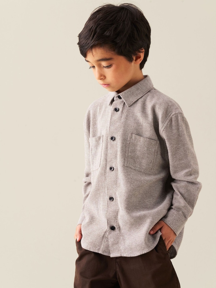 Angel & Rocket Grey Grayson Textured Shirt - Image 1 of 7
