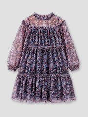 Angel & Rocket Blue Cara Tiered Mesh Dress - Image 10 of 11