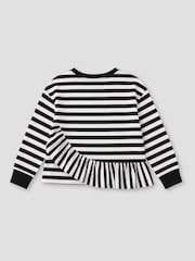Angel & Rocket Black Marley Peplum Stripe T-Shirt - Image 8 of 8