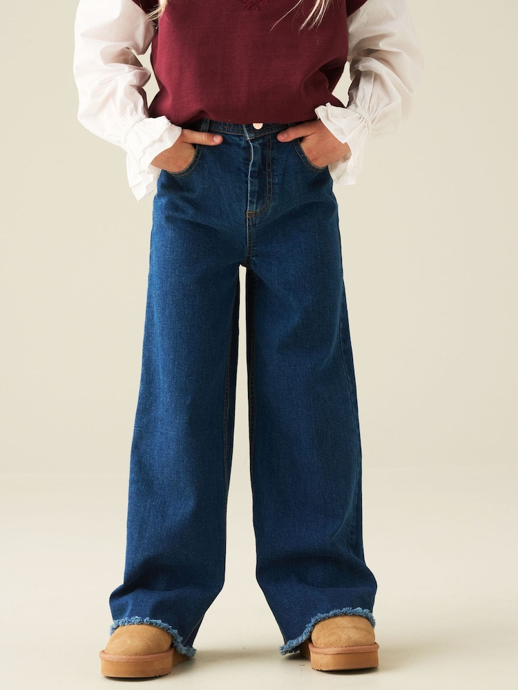 Angel & Rocket Blue Paloma Stretch Denim Heart Pocket Jeans - Image 1 of 6