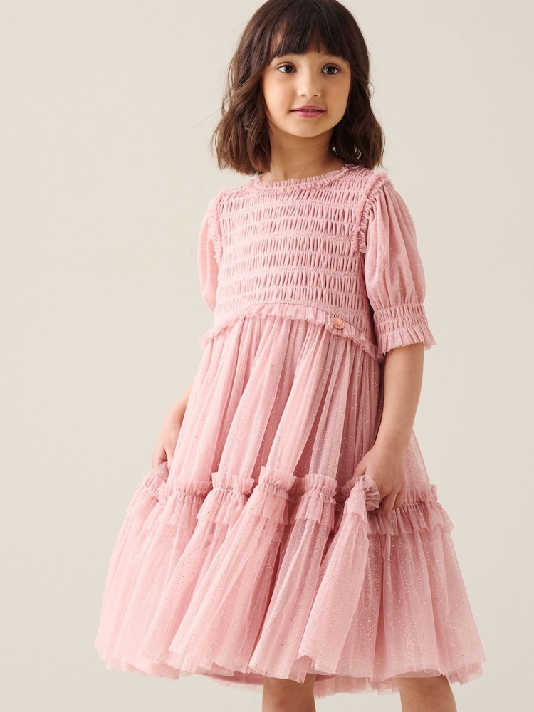 Angel & Rocket Pink Xeni Mesh Dress - Image 1 of 7