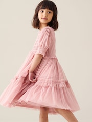 Angel & Rocket Pink Xeni Mesh Dress - Image 4 of 7