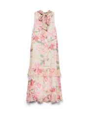 VERO MODA Cream Sleeveless Ruffle High Neck Maxi Dress - Image 4 of 4