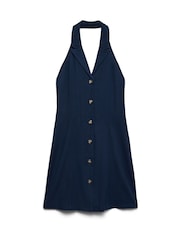 VERO MODA Linnemix Kort Halterneckklänning - Bild 5 av 5