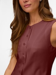 Brun - VERO MODA Ärmlös Skräddarsydd Miniklänning - Bild 3 av 5