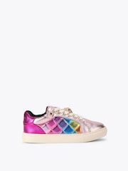 Kurt Geiger London Pink Junior Mini Lane Charm Trainers - Image 2 of 4