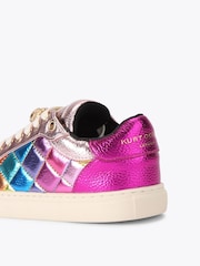 Kurt Geiger London Pink Junior Mini Lane Charm Trainers - Image 3 of 4