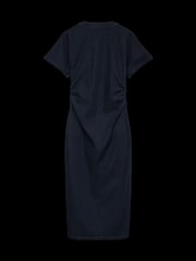 VERO MODA Blue Short Sleeve V-Neck Ankle Length Denim Dress - Image 6 of 6