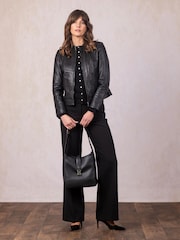 Lakeland Leather Black Dalston Hobo Bag - Image 3 of 7