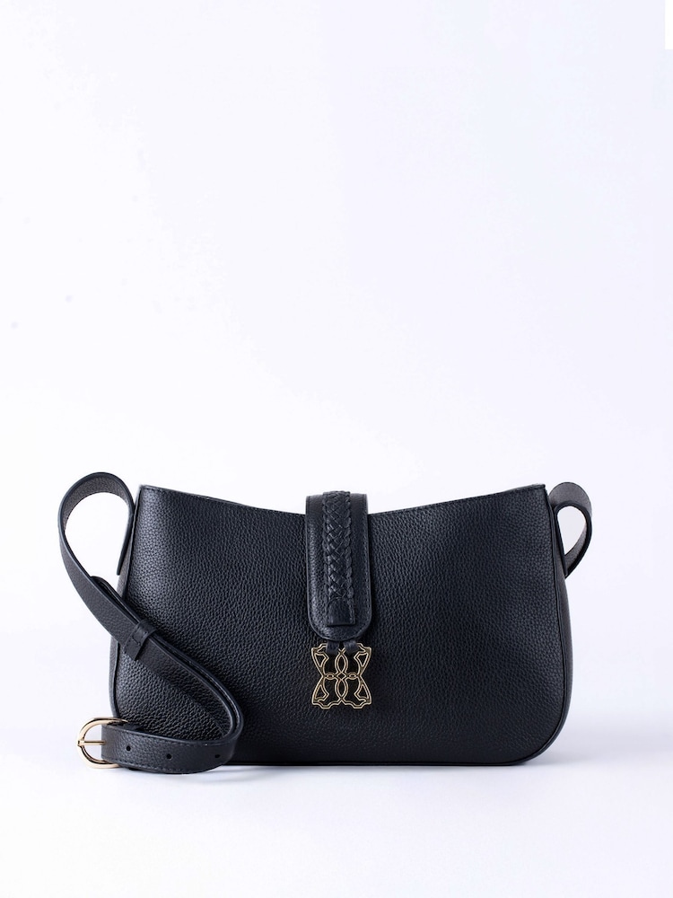 Lakeland Leather Black Dalston Cross-Body Bag - Image 1 of 6 Lakeland Leather Black Dalston Cross-Body Bag - Image 1 of 6