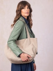 Lakeland Leather Nude Santon Suede Tote Bag - Image 1 of 7