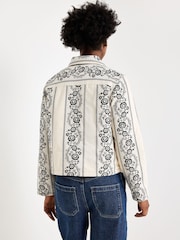 Oliver Bonas Cream Floral Quilted Jacket - Image 2 of 7