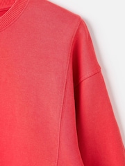 Oliver Bonas Red Washed Seam Detail Sweatshirt - Image 5 of 7