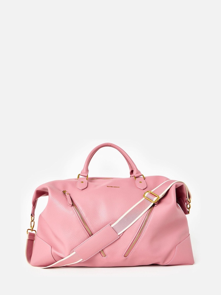 Oliver Bonas Pink Olivia Weekend Bag - Image 1 of 6