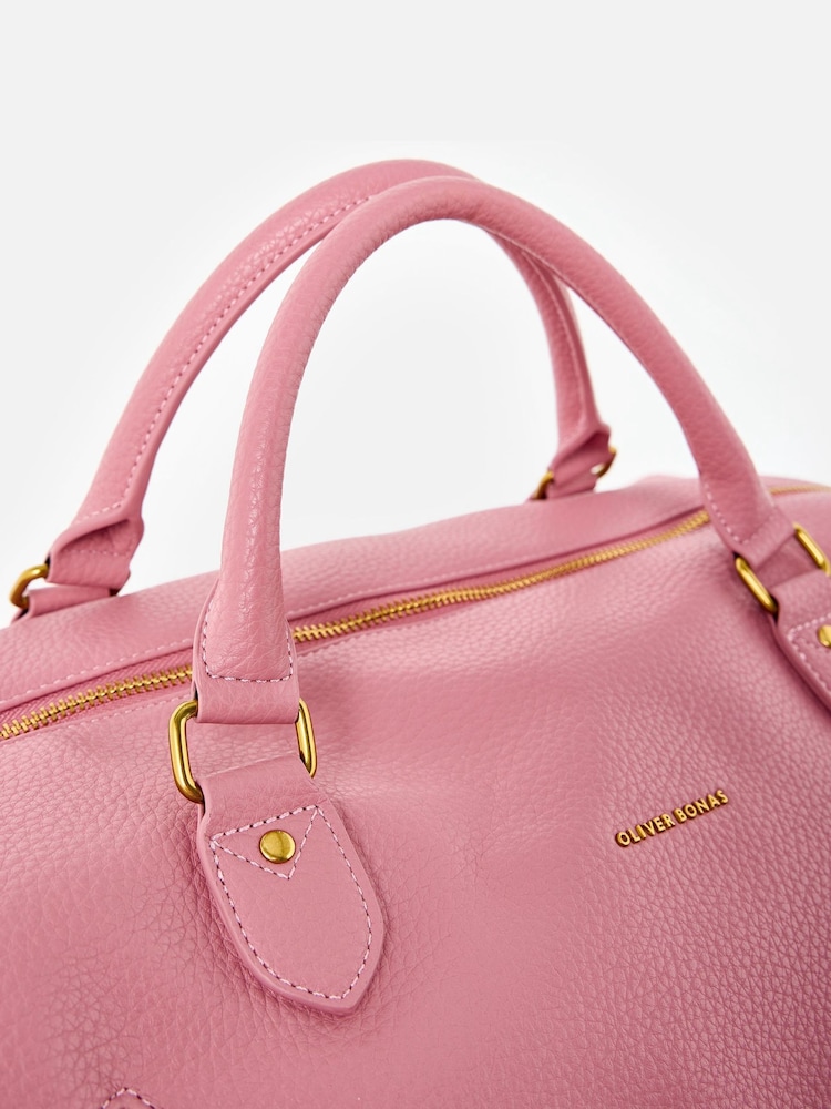 Oliver Bonas Pink Olivia Weekend Bag - Image 6 of 6