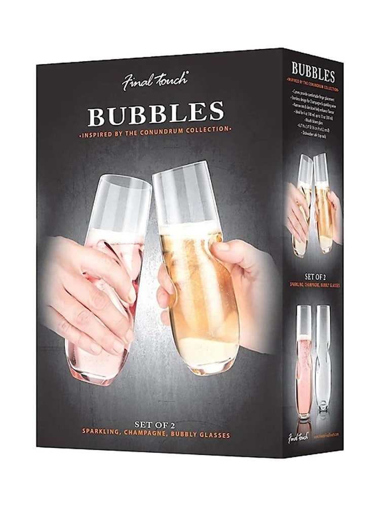 Jeray Set of 4 Clear Final Touch Sparkling Wine Glasses 300ml - Image 3 of 3